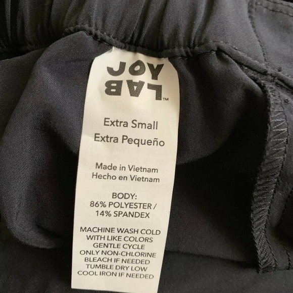 Joy Lab Black Back Elastic Joggers Ankle Pants XS - Picture 7 of 8